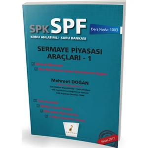 Pelikan Yayınları SPK  - SPF Sermaye Piyasası Araçları 1 Konu Anlatımlı Soru Bankası