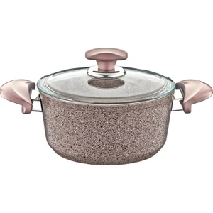 Oms Granit Derin Tencere Kahve - 22 cm