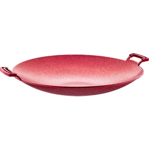 Granit Döküm Saç Tava - Kırmızı