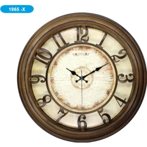 Premium Duvar Saati Fındık Kasa Fındık Krem