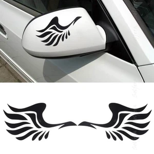 Siyah Melek Kanadı Otomobil Yan Ayna Sticker Etiket Cs033