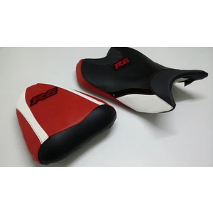 Dot Cycle Yamaha YZF R6 Siyah/Beyaz/Kırmızı 2008/2014 Modellere Uyumlu Gerçek Deri Koltuk Kılıfı Takımı