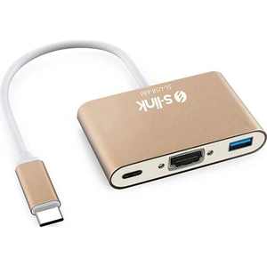 S-link SL-USB-C68 Type-C to HDMI+usb3.0+pd Kablo