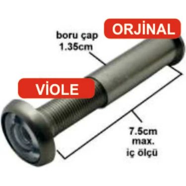 Viole Kapı Dürbünü Çelik Kapı Ve Ahşap Kapı Dürbünü Saten
