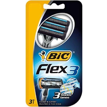 Bic Flex 3 Tıraş Bıçağı 3'lü Blister (3