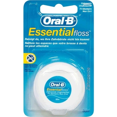 Oral-B Essential Floss Diş İpi 50 m Naneli Dayanıklı Liflerle Etkili Diş Arası