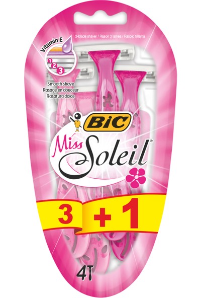 BIC Miss Soleil Tıraş Bıçağı 3+1