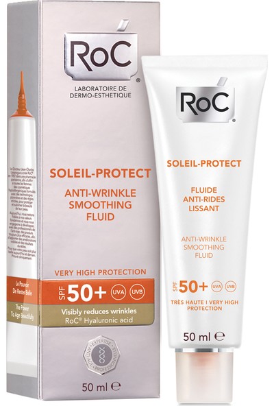 RoC Soleil Protect Kırışık Karşıtı Korumalı Likit Yüz Nemlendiricisi SPF50 50 ml