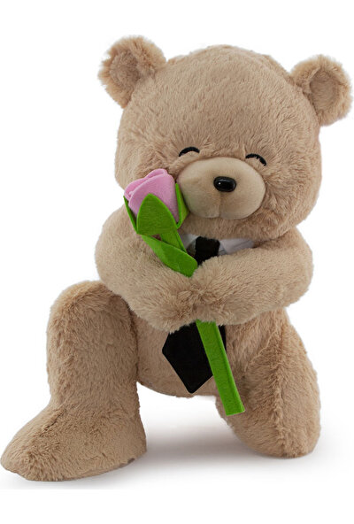 Neco Plush Sevgiliye Hediye Fluffy Kravatlı Serenat Ayı 45 cm