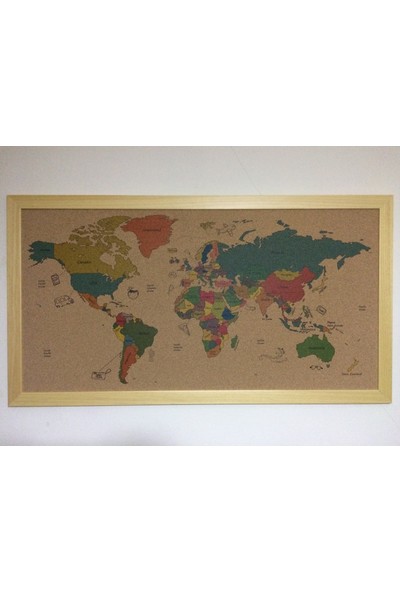 Mapofx Renkli Mantar Dünya Haritası