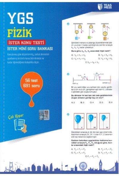 Teas Press-Sınav Yayınları Ygs Fizik Yaprak Test Çek Kopar