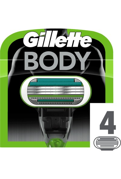 Gillette Body Vücut İçin 4'lü Tıraş Bıçağı