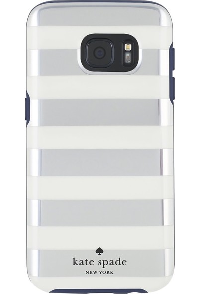 Kate Spade Flexıble Hardshell Serısı Samsung Galaxy S7 Arka Kapak Krem-Gümüş