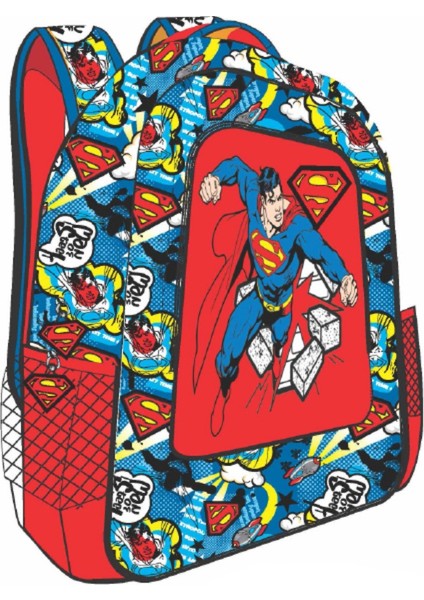 SUPERMAN PUNCH İLKOKUL ÇANTASI TEK GÖZ 2