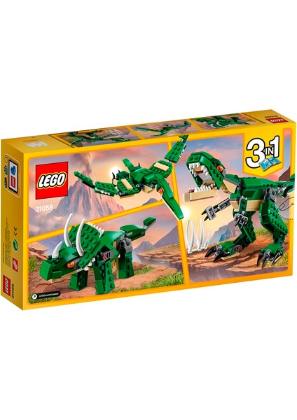 LEGO® Creator Muhteşem Dinozorlar 31058 - 7 Yaş ve Üzeri Dinazorları Seven Çocuklar için Yaratıcı Oyuncak Yapım Seti (174 Parça)