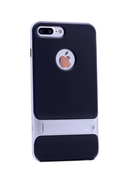 Apple iPhone 7 Kılıf Standlı Ultra Korumalı Silikon +Cam