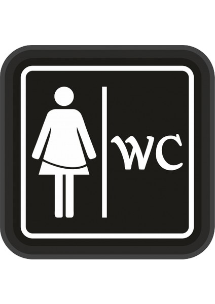 Wc Tabela - Wc Bayan - Led Işıklı Tabela