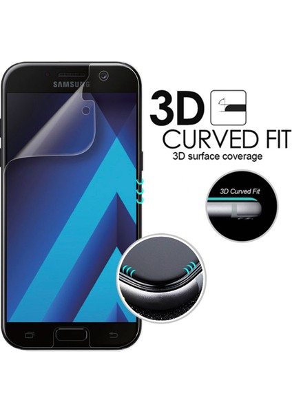 Samsung Galaxy A3 2017 Kavisler Dahil Tam Ekran Kaplayıcı Şeffaf Koruyucu Film fiyatları