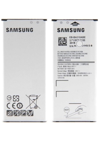 Samsung Galaxy A3 2016 Uyumlu Batarya Pil ( Eb-Ba310Abe )