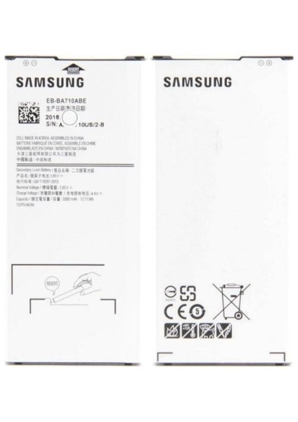 Samsung Galaxy A7 2016 Uyumlu Batarya Pil ( Eb-Ba710Abe )