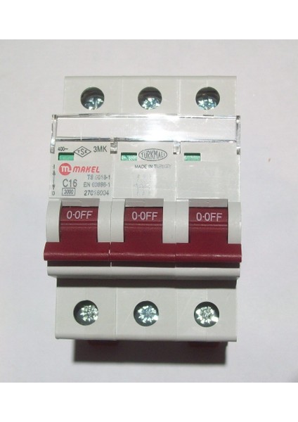 C3X16A 3Ka Otomatik Sigorta