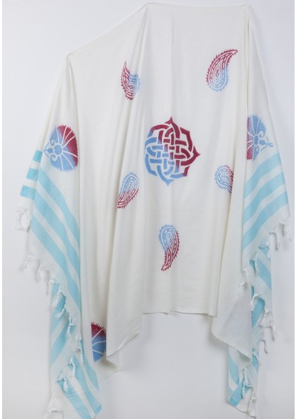 Peştamal Doğal Baskılı Ege Tasarımı Mavi fiyatları