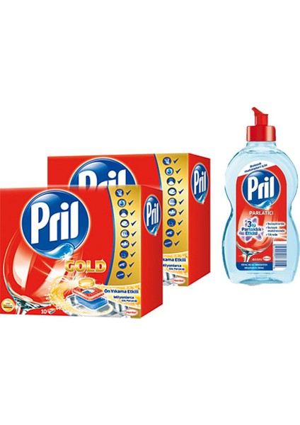Ön Yıkama Etkili 10 Tablet 2li+450 Ml Parlatıcı