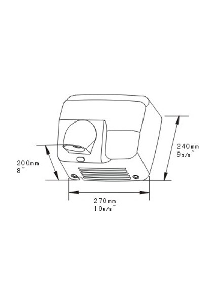 Xinda GSQ250 2500W Paslanmaz Çelik El Kurutma Makinesi