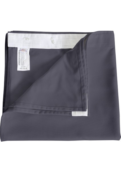 Dekoratif Fon Perde 140 X 270 Cm 708-Z756/1 Koyu Gri
