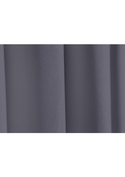 Dekoratif Fon Perde 140 X 270 Cm 708-Z756/1 Koyu Gri