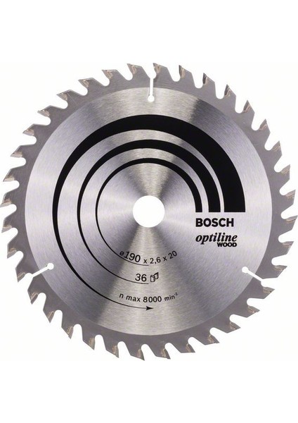 Optiline Wood 190 x 20/16 Mm 36 Diş 2608640613