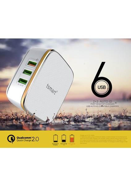 6 Usb Çıkışlı Qualcomm Hızlı Şarj Cihazı modelleri