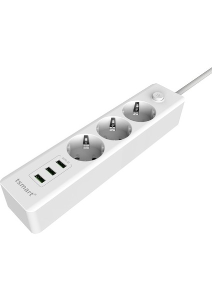 3 Usb Çıkışlı Uzatma Kablolu Akım Korumalı 3 Lü Priz