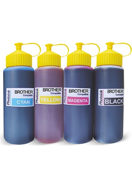 Brother Yazıcılar İçin Uyumlu 4 Renk 500 Ml Mürekkep Seti