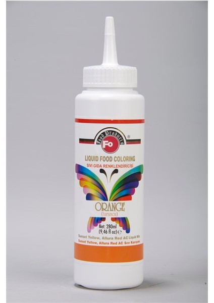 Turuncu Sıvı Gıda Boyası 280Ml