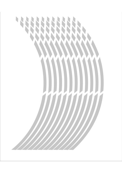 Gri Jant Şeridi 12 Adet Söküldüğünde İz Bırakmaz Araba ve Motosiklet Kullanımı