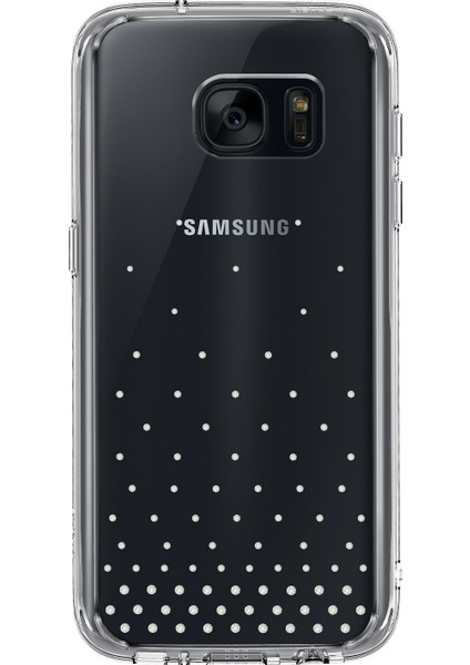 Noble Fusion Galaxy S7 Taşlı Kılıf Extra Darbe Emici - Wedding Clear