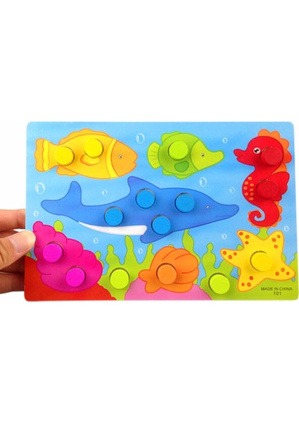 Eğitici Ahşap Montessori Oyuncak Okyanus Puzzle Yapboz fiyatları