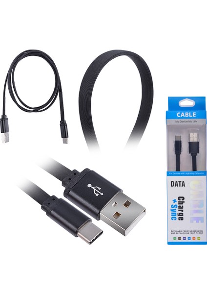 Akıllıphone Type-C Yumuşak Dokulu Usb Kablo