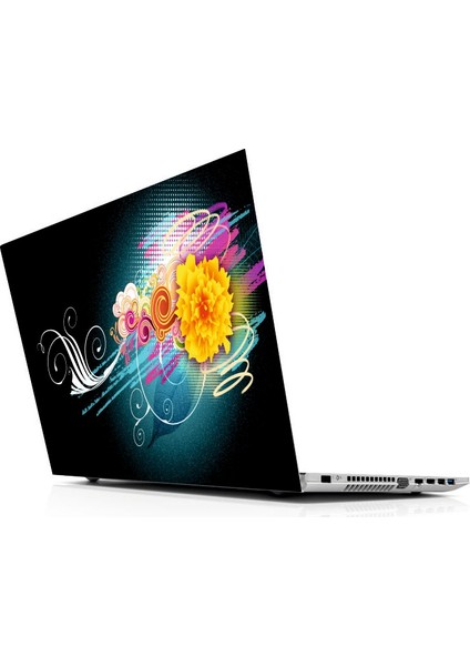 Sticker Master Floral Color Laptop Sticker Oto Motor Pc Etiket