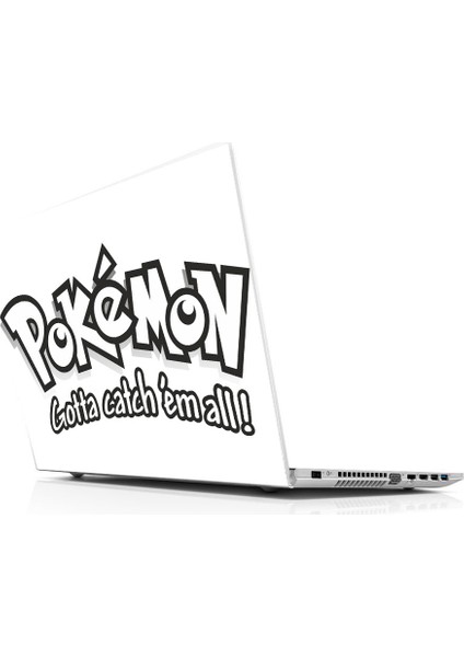 Sticker Master Pokemon Go Catch Em All Black Laptop Sticker Oto Motor Pc Etiket