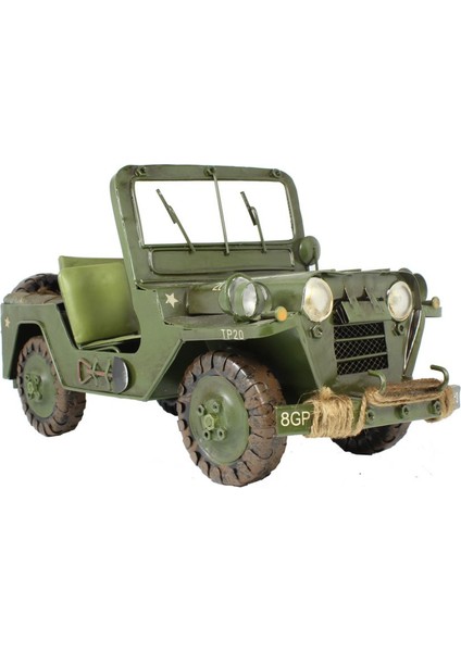 1952 Model Army Jeep Eskitilmiş Biblo Be-088