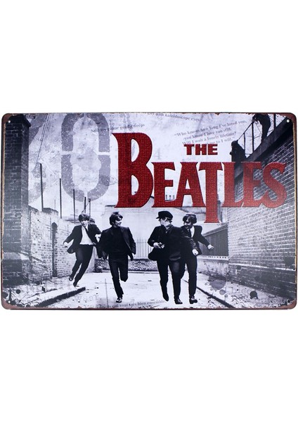 Dekoratif Vintage Metal Pano The Beatles 20X30