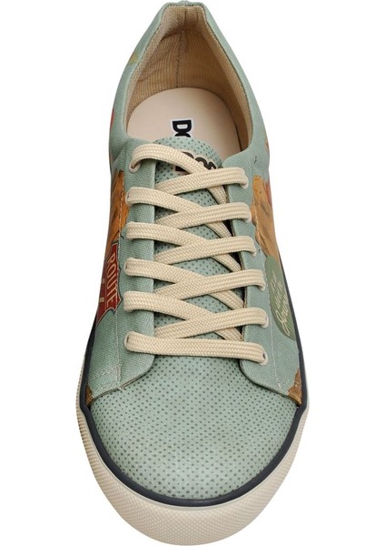 Erkek Vegan Deri Mavi Sneakers - Route 66 Tasarım modelleri