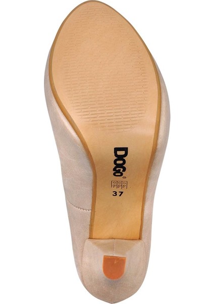 Kadın Vegan Deri Gri Topuklu Bootie - Look Gorgeous Tasarım