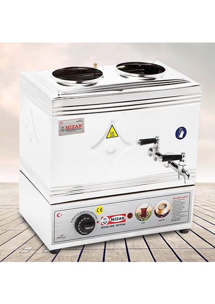 25 Lik Vidalı Çay Kazanı Pleytsiz Elektrikli