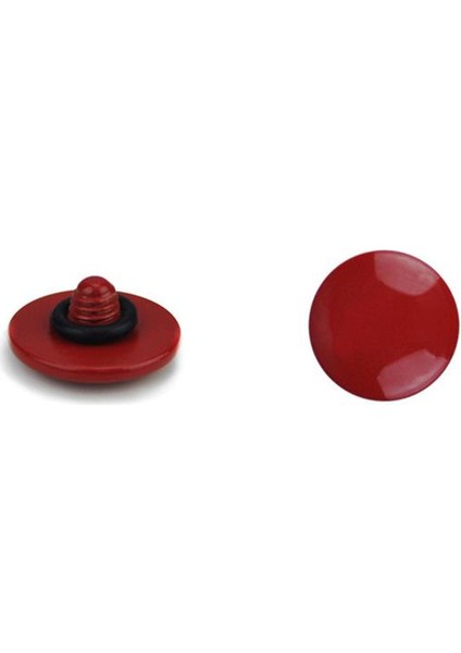 Soft Release Button Vidalı Metal Deklanşör Düğmesi (Tümsek - Koyu Kırmızı)