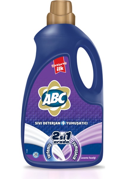 Abc Sıvı Deterjan + Yumuşatıcı Lavanta Tazeliği 2228Ml