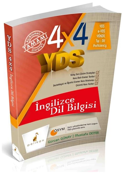 Pelikan Yayınları 4X4 YDS  Seti 4. Kitap İngilizce Dilbilgisi