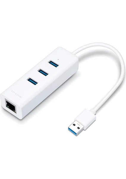 UE330, USB 3.0 3-Port Hub ve Gigabit Ethernet Adaptör